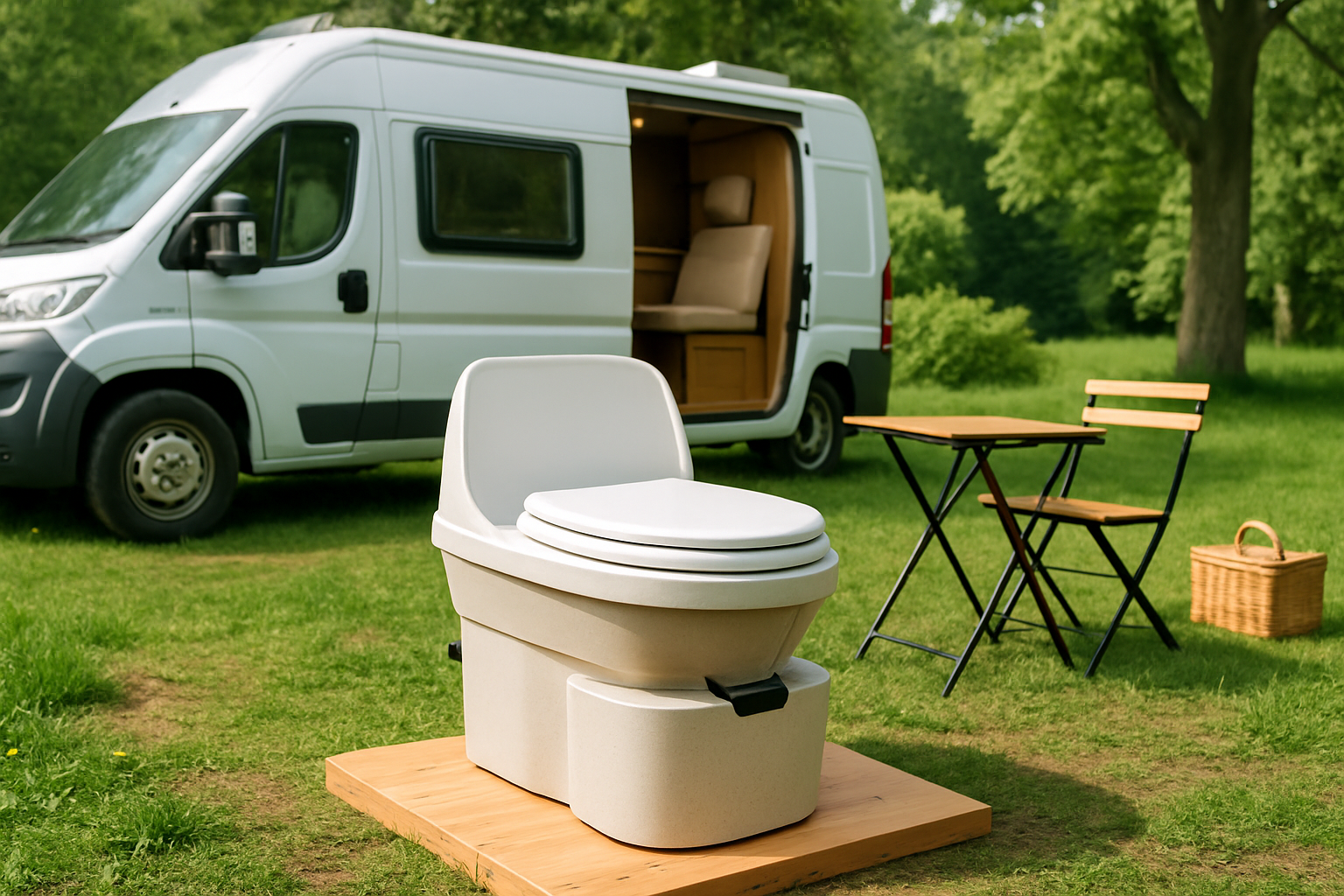 Vergleich verschiedener Trenntoiletten-Modelle nebeneinander